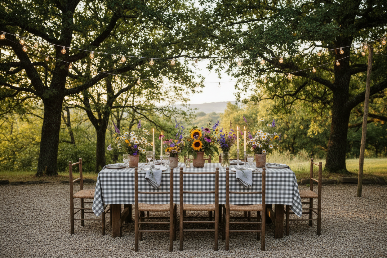 can you change the table cloth to grey and white in colour?